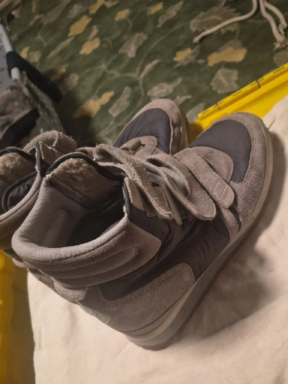 Men's Gray Suede Rain & Snow Boots - Comfortable Grip
